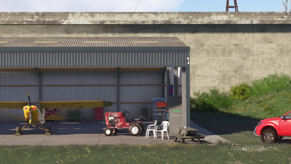 Stearman landing at Bolt Head Airport